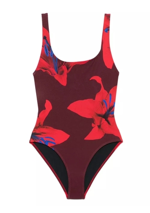 Alexander McQueen Fire Lily swimsuit - Red