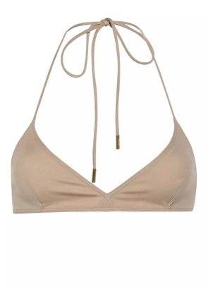 Saint Laurent triangle-cup bikini top - Neutrals