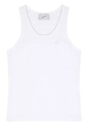 Coperni logo-embroidered cotton top - White