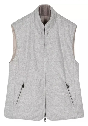 Cruciani zip-up padded gilet - Grey