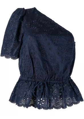 Polo Ralph Lauren one-shoulder broderie anglaise top - Blue