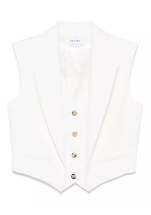 Alexander McQueen layered wool waistcoat - White