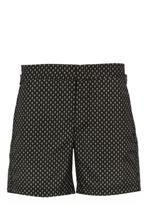 Alexander McQueen skull-print side-straps swim shorts - Black
