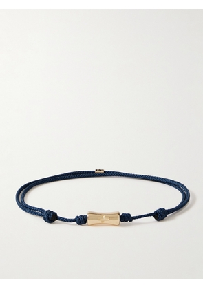 Luis Morais - 14-Karat Gold and Cord Bracelet - Men - Blue