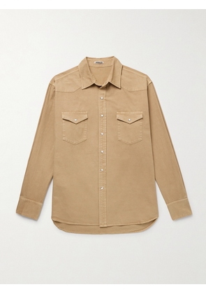 Auralee - Cotton-Twill Shirt - Men - Neutrals - 3