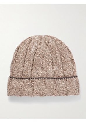 Brunello Cucinelli - Ribbed Cashmere Beanie - Men - Brown - M