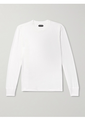 TOM FORD - Slim-Fit Lyocell and Cotton-Blend Jersey T-Shirt - Men - White - IT 44
