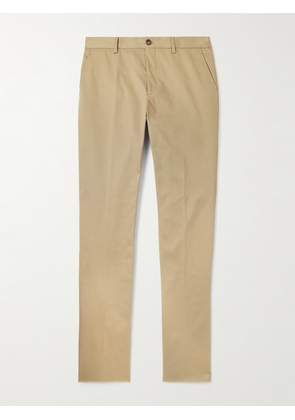 Etro - Roma Slim-Fit Straight-Leg Stretch-Cotton Twill Trousers - Men - Neutrals - IT 46