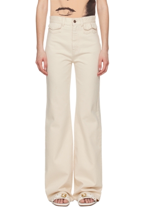 Chloé Off-White High-Rise Flare Jeans