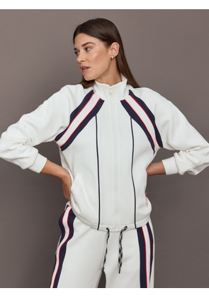 The Upside Pacific Morgan Zip Up Jacket - White - Size XS