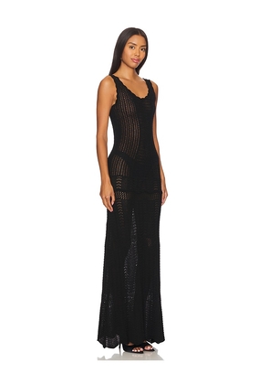 Norma Kamali Scoop Neck Tank Crochet Dress in Black. Size XS. Also in S, XXS.