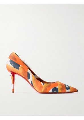 Christian Louboutin - Miss Z 80 Printed Faille Pumps - Orange - IT36,IT36.5,IT37,IT37.5,IT38,IT38.5,IT39,IT39.5,IT40,IT40.5,IT41,IT41.5,IT42