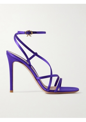 Gianvito Rossi - 105 Satin Sandals - Blue - IT36,IT36.5,IT37,IT37.5,IT38,IT38.5,IT39,IT39.5,IT40,IT40.5,IT41,IT41.5,IT42