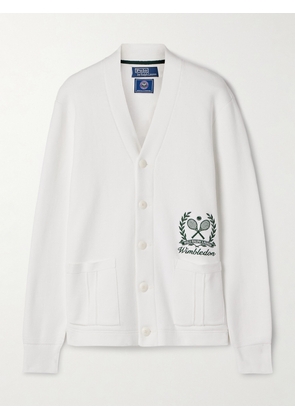 Polo Ralph Lauren - + Wimbledon Embroidered Cotton Cardigan - White - x small,small,medium,large,x large