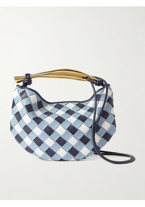 Bottega Veneta - Sardine Mini Intrecciato Leather Shoulder Bag - Blue - One size