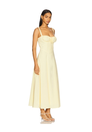 SNDYS Alessia Drop Waist Dress in Yellow. Size XL. Also in L, M, S, XS, XXL, XXS.