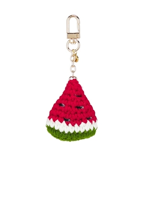 petit moments Knit Fruit Keychain in Red.