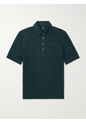 Zegna - Oasi Linen Polo Shirt - Men - Blue - IT 46