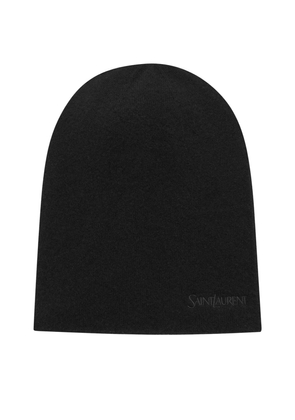 Saint Laurent Cashmere Embroidered Logo Beanie