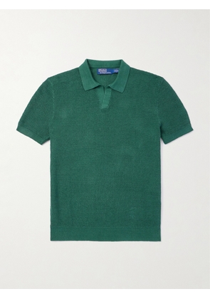 Polo Ralph Lauren - Waffle-Knit Linen Polo Shirt - Men - Green - M