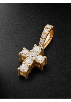 Greg Yuna - Baby Box Cross 18-Karat Gold Diamond Pendant - Men - Gold