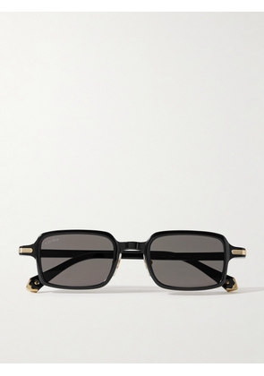 Cartier Eyewear - Rectangular-Frame Acetate Sunglasses - Men - Brown