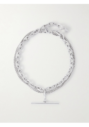 McQueen - Sling Palladium-Coated Necklace - Men - Silver