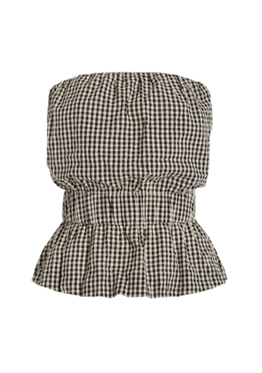 Posse Aurelia Strapless Gingham Cotton Top - Moda Operandi