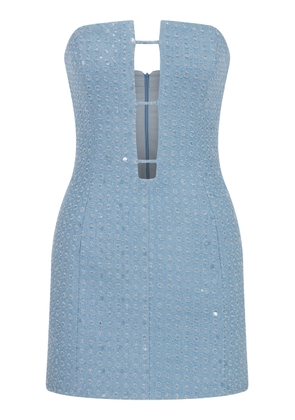 ILA THE BRAND Charlotte Embellished Denim Mini Dress - Moda Operandi