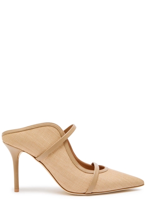 Malone Souliers Maureen 85 Raffia Mules - Beige - 36 (IT36 / UK3)