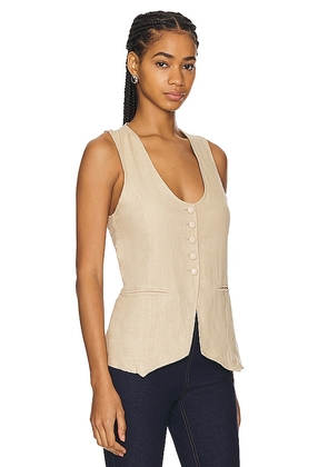 Free People Millie Vest in Cream. Size XL. Also in L, M, S.
