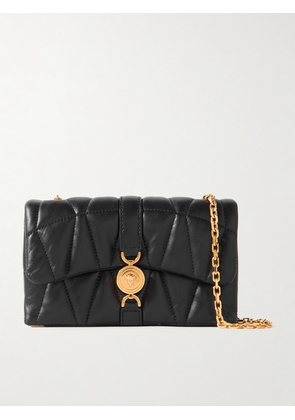 Versace - Kleio Mini Matelassé Leather Shoulder Bag - Black - One size
