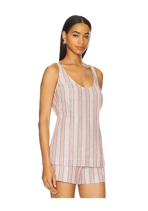 FAITHFULL THE BRAND Var Top in Red,Green. Size M. Also in L, S, XL, XS.