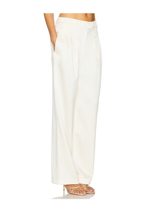 fleur du mal Satin Relaxed Pant in Cream. Size 10. Also in 2, 4, 6, 8.