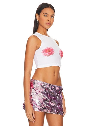 Lovers and Friends Flower Tank in White. Size M. Also in S, XL, XS.