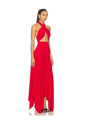 Norma Kamali Convertible Midcalf Dress in Red. Size L. Also in M, S, XL, XS, XXS.