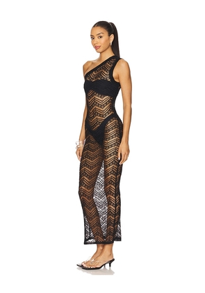 superdown Kalina One Shoulder Dress in Black. Size L. Also in M, S.