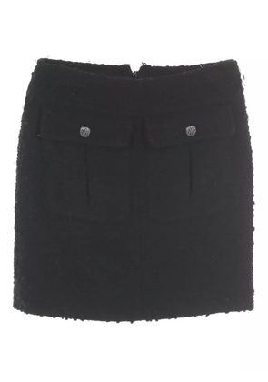 CHANEL Pre-Owned 1986-1988 tweed mini skirt - Black