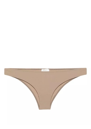 Saint Laurent elasticated-waistband high-cut bikini bottoms - Brown