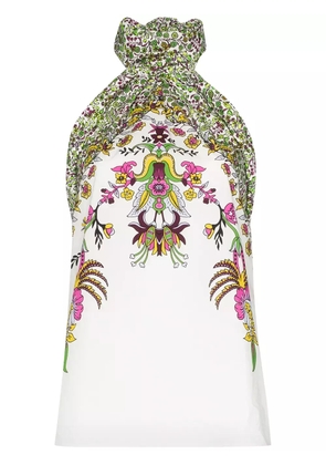 Givenchy floral-print halterneck top - White