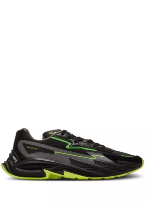 Balmain Run-Row leather sneakers - Black