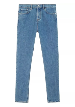 Burberry logo-patch mid-rise straight-leg jeans - Blue