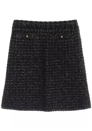 CHANEL Pre-Owned 1986-1988 tweed skirt - Black