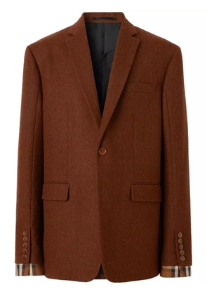 Burberry check-detail tailored blazer - Brown