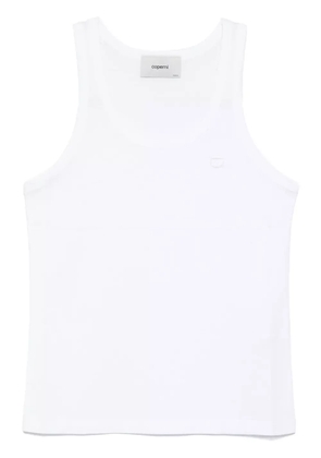Coperni embroidered-logo lightweight-jersey top - White