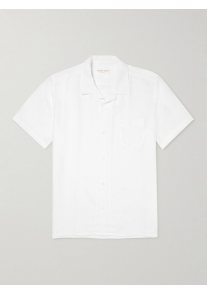 Derek Rose - Monaco Camp-Collar Linen Shirt - Men - White - S