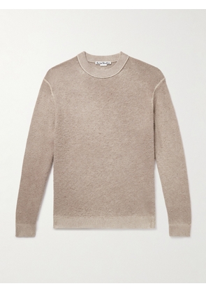 Acne Studios - Karpo Brushed Wool, Cotton and Cashmere-Blend Sweater - Men - Neutrals - XS
