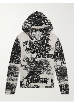 Acne Studios - Kews Chaos Printed Jersey Hoodie - Men - Gray - XS