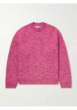 Acne Studios - Metallic Ribbed-Knit Sweater - Men - Pink - XS