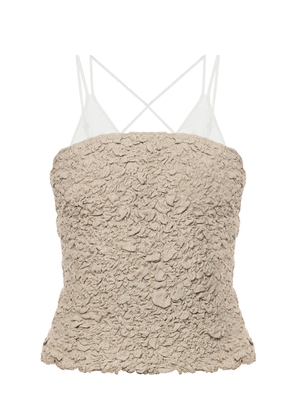 TG Botanical Lisa Textured Linen-Blend Tube Top - Moda Operandi